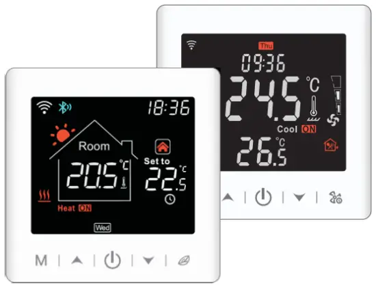 BEOK TR9BWIFI Ultra-Large Colorful Screen Capacitive Touch LCD Smart Thermostat