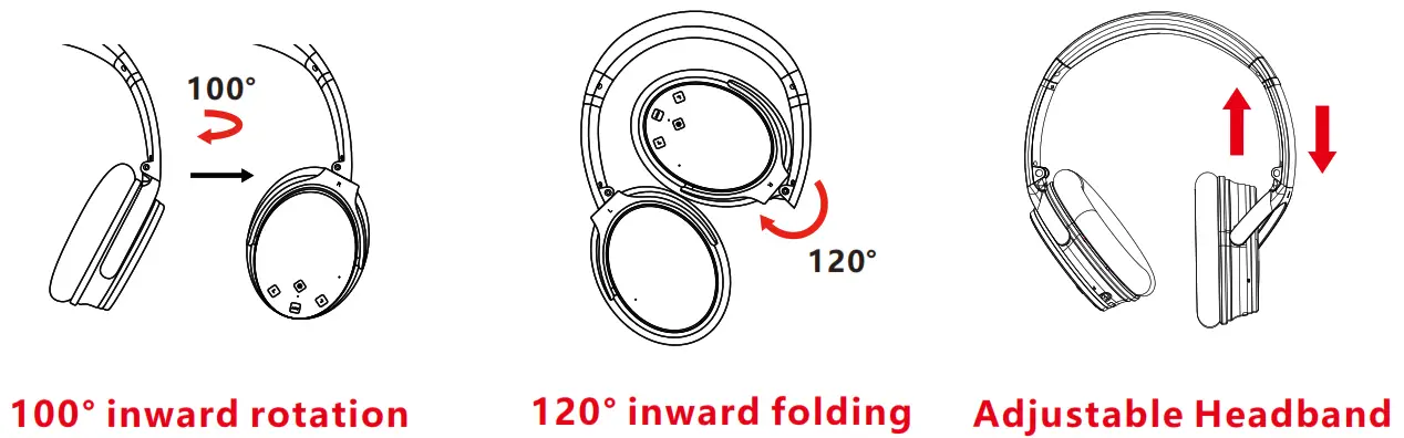 Srhythm NiceComfort 25 Foldable Lightweight ANC Headphone -Wear