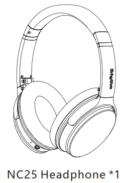 Srhythm NiceComfort 25 Foldable Lightweight ANC Headphone - headphone