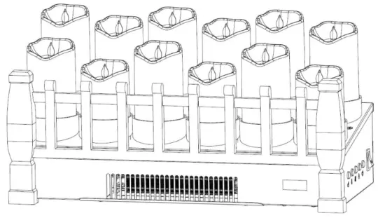 BARTON 95184 Electric Fireplace
