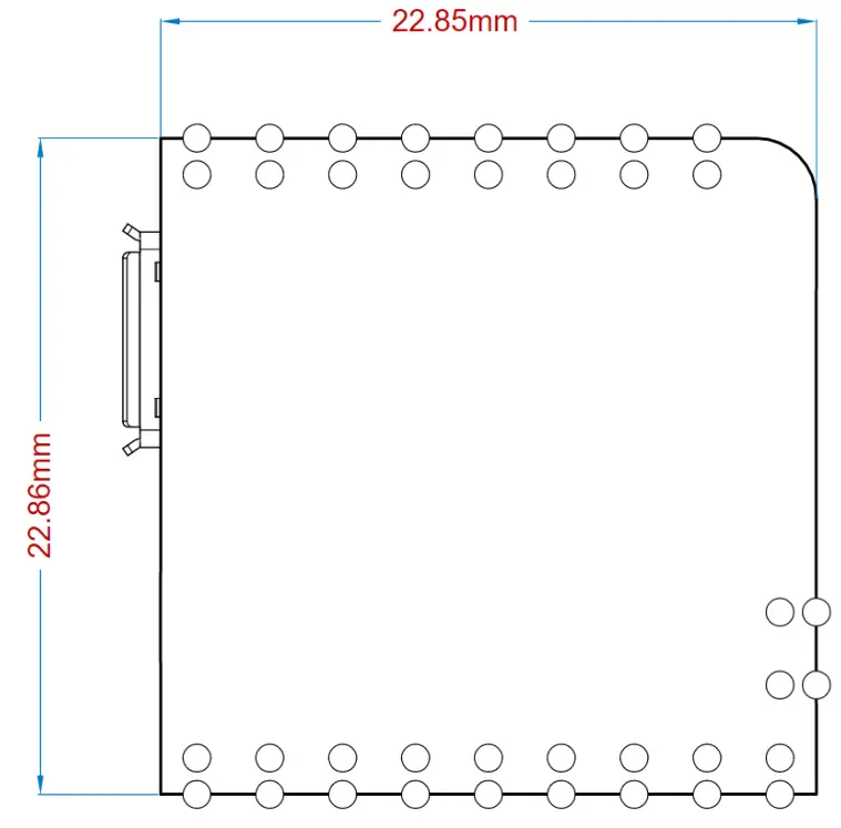 ARDUINO ABX00050 Nicla Sense ME Bluetooth Module - Mechanical Information