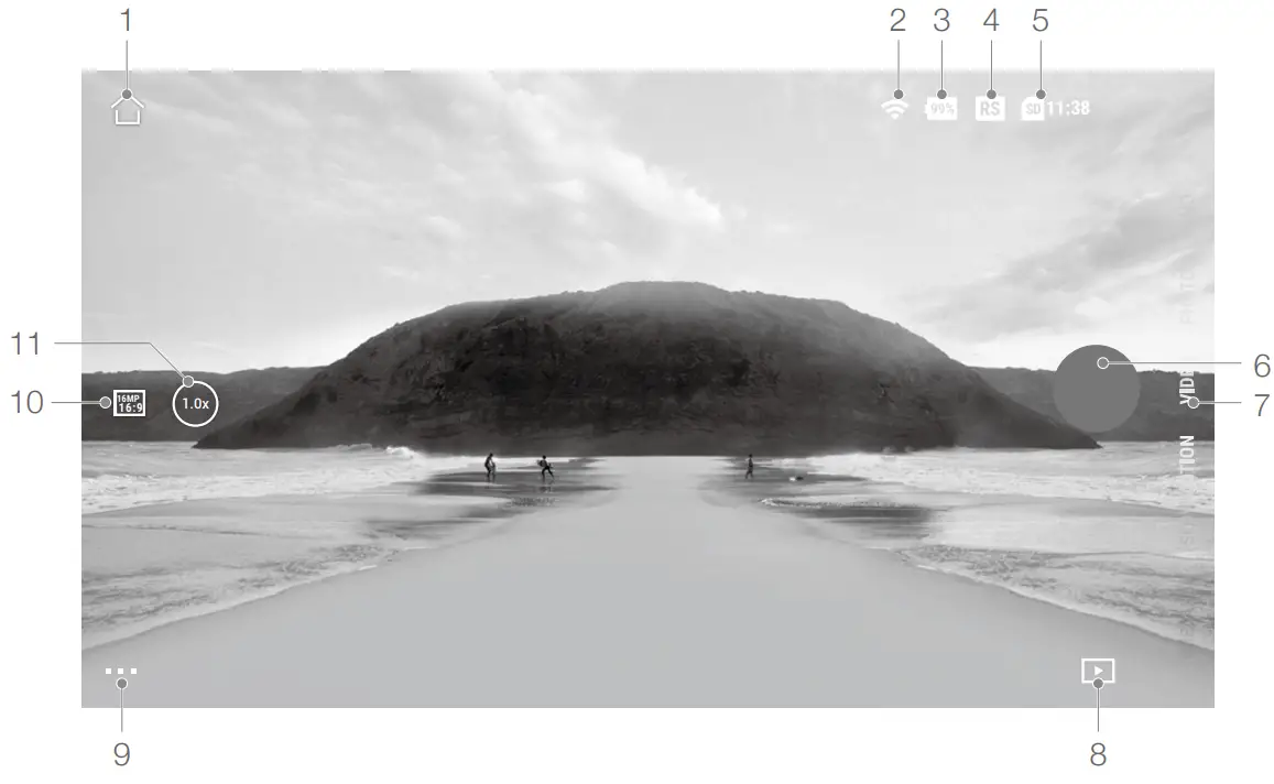 dji Action 2 Dual Screen Combo - camera view