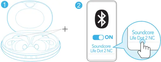 soundcore Life Dot 2 NC Wireless Headphones - Bluetooth Pairing