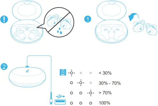 soundcore Life Dot 2 NC Wireless Headphones - power supply