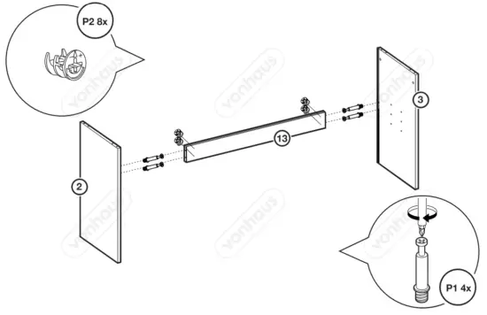 VonHaus 3000206 Sideboard Storage Unit - 2