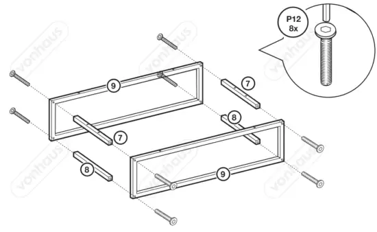 VonHaus 3000206 Sideboard Storage Unit - 5