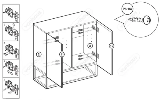 VonHaus 3000206 Sideboard Storage Unit - 8
