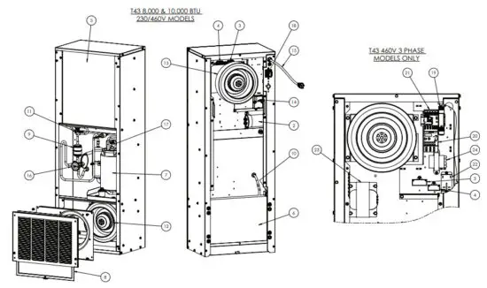 nvent T43 T Series Air Conditioner - MODELS 1