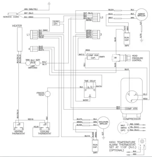 nvent T43 T Series Air Conditioner - WIRING DIAGRAM 1