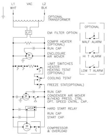nvent T43 T Series Air Conditioner - WIRING DIAGRAM 2
