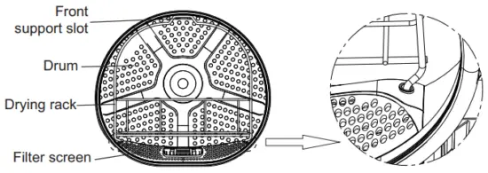 Hisense HDFY80H 8kg Heat Pump Dryer - Drying rack