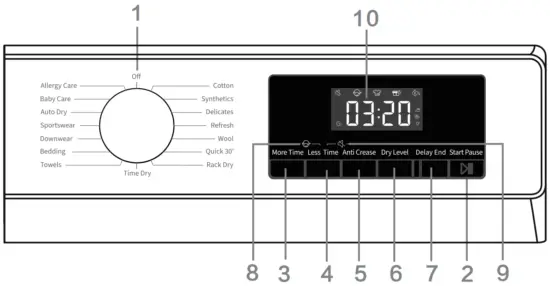 Hisense HDFY80H 8kg Heat Pump Dryer - Method