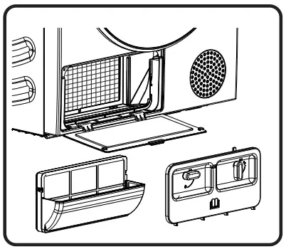 Hisense HDFY80H 8kg Heat Pump Dryer - filter cover