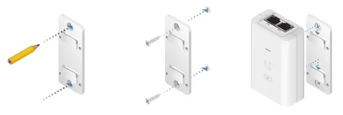 Ubiquiti UAP nanoHD Compact 802 11ac Wave 2 Enterprise Access Point - Mounting the PoE Adapter 1