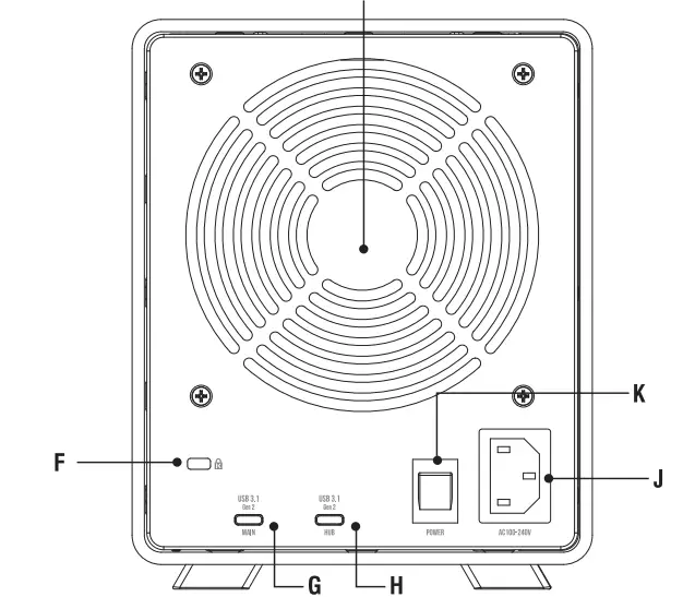 SABRENT DS-SC5B USB 3.2 5 Bay 3.5 Inch SATA Hard Drive Tray Less Docking Station 3