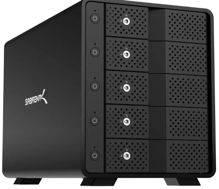SABRENT DS-SC5B USB 3.2 5 Bay 3.5 Inch SATA Hard Drive Tray Less Docking Station
