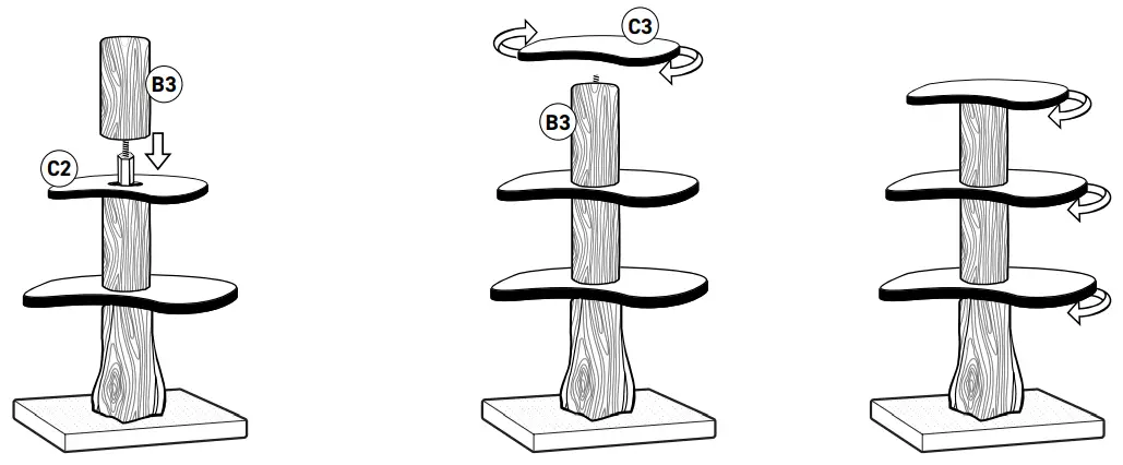 On2Pets O2P 5Ft Interchangeable Leaf Branches Cat Tree - fig5