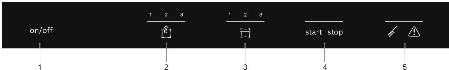 BOSCH BVE810NC0 Vacuuming Drawer - Control panel