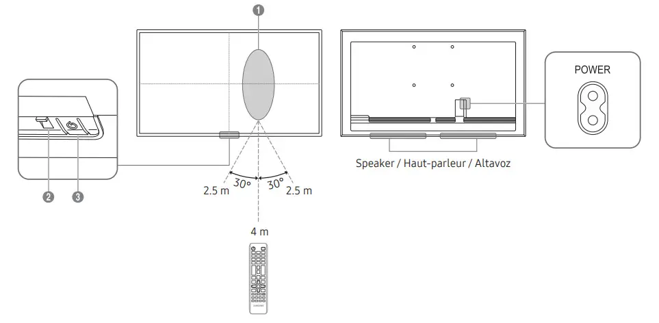 SAMSUNG QB43B 43 Inch 4K UHD Standalone Smart Signage - Parts