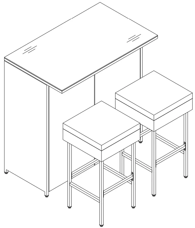 Hetsy Gift HW68745 3 Pcs Rattan Bar Set