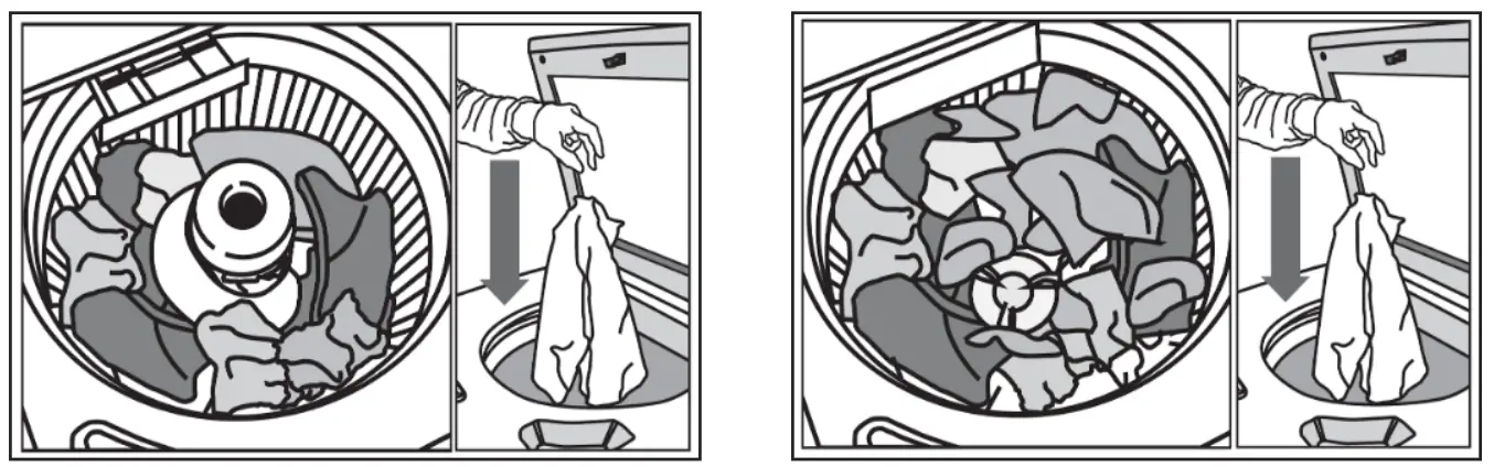 Whirlpool WTW5105HW Top Load Washer - LOADING RECOMMENDATIONS