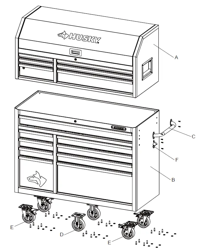 Husky-H52CH6TR9HD-Drawer-Tool-Chest-And-Cabinet-Set-FIG-3