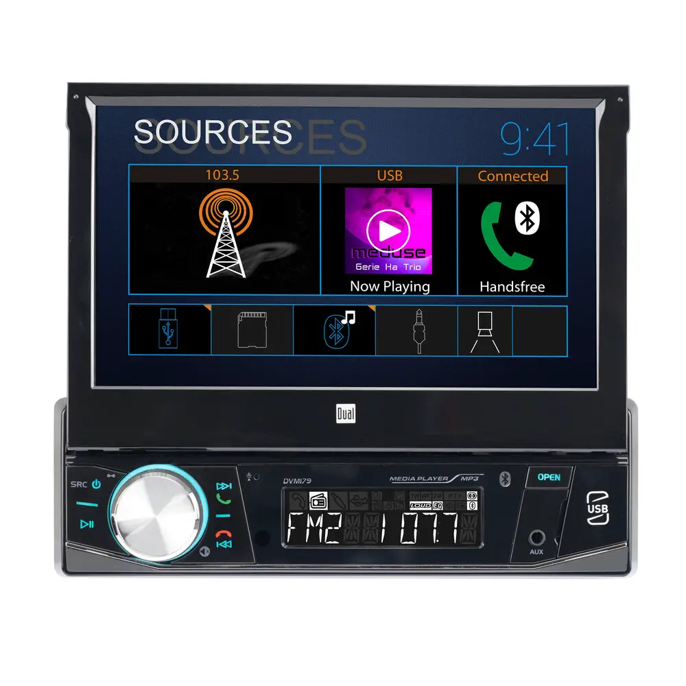 Dual Dvm179 Multimedia Receiver With Bluetooth Featuring A 7