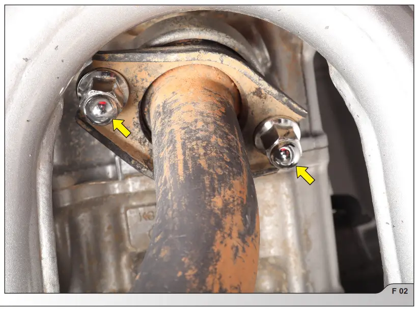 AKRAPOVIC Honda CRF300L Motorcycle - REMOVAL OF STOCK EXHAUST SYSTEM 2