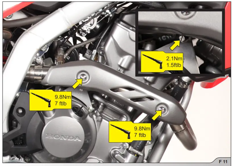AKRAPOVIC Honda CRF300L Motorcycle - REMOVAL OF STOCK EXHAUST SYSTEM11