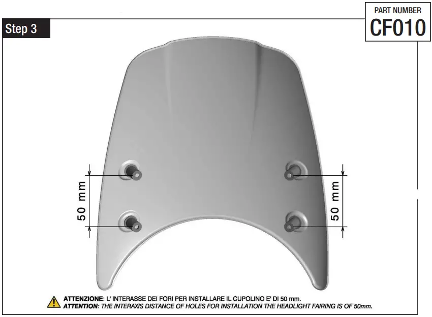 rizoma CF010 Aluminium Headlight Fairing-fig3