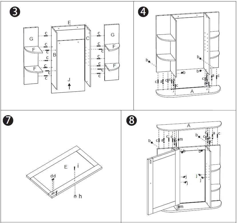 GYMAX-GYM01632-Bathroom-Single-Door-Shelves-Cabinet-fig-3
