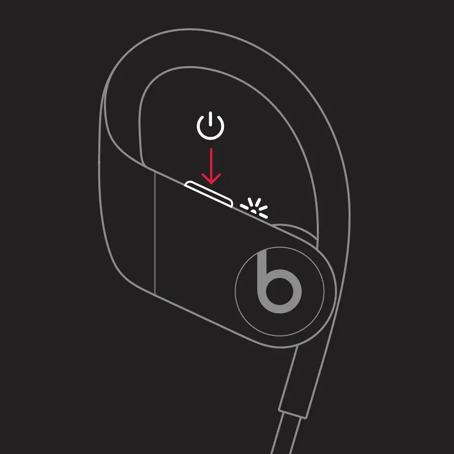 Powerbeats power button