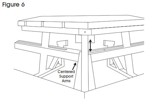 ULINE H-2560 Hex Picnic Table - 10