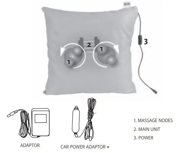 Comfy Massage Pillow with Infrared Heat Function - Figure 1