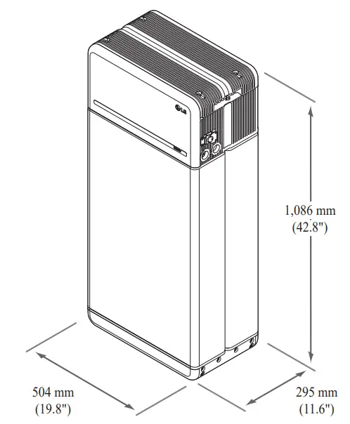 LG RESU16H Prime High Voltage Storage - Dimensions and Weight