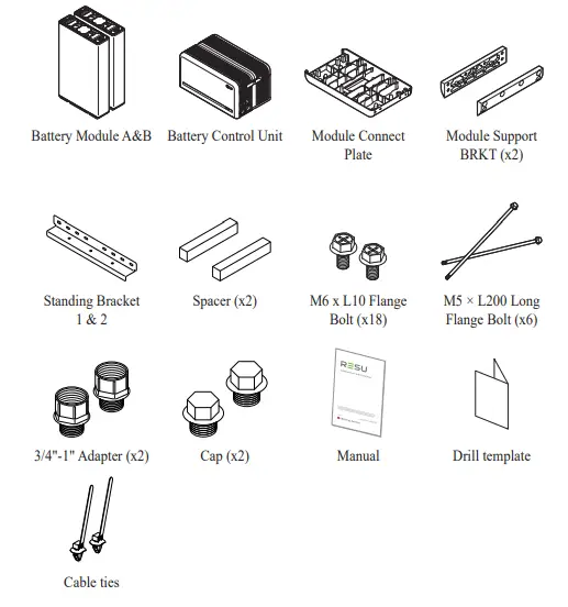 LG RESU16H Prime High Voltage Storage - Package Content