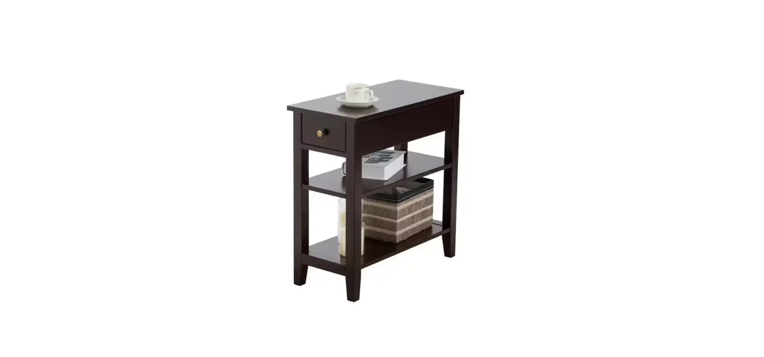 Sunrinx Mg5680we 11.5 Inch W 3-tier Side End Table With Drawer Double Shelf-brown Installation Guide