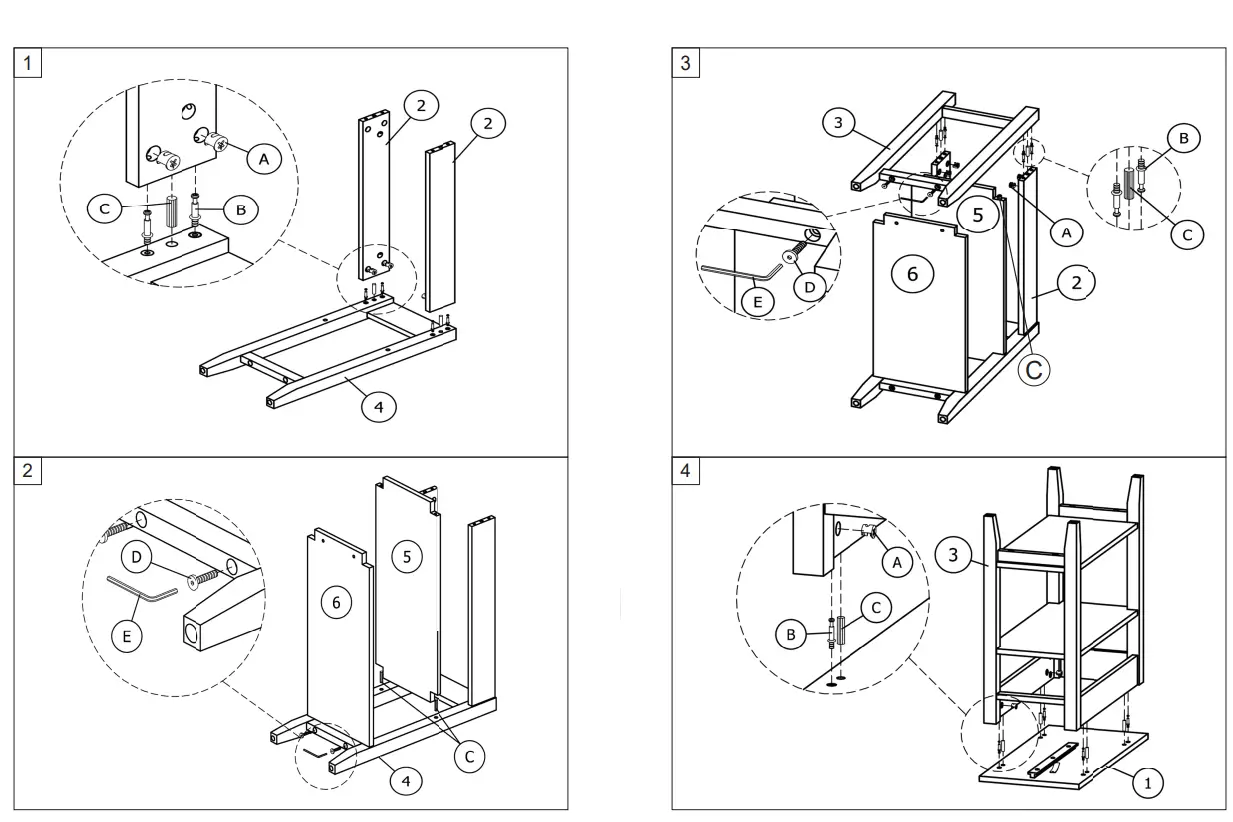 SUNRINX-MG5680WE-11-5-Inch-W-3-Tier-Side-End-Table-with-Drawer-Double-Shelf-Brown-FIG-3