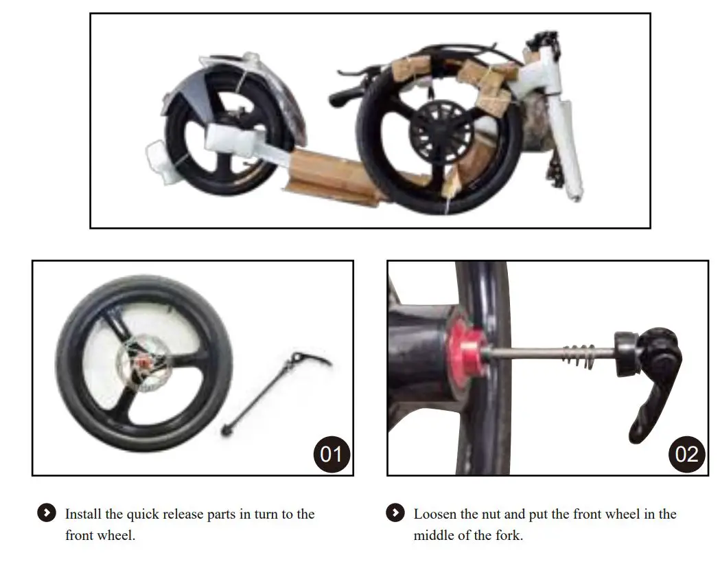ECO-FLYING H100 Foldable Electric Scooter User Manual - Tyre Installation