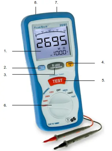 PeakTech 2695 Insulation Tester - 1