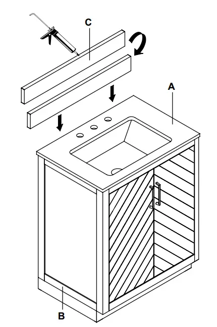 GLACIER BAY Huckleberry 24 Bath Vanity in Natural Oak with White Cultured Marble Top - Fig 6