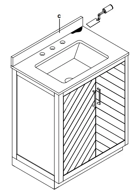 GLACIER BAY Huckleberry 24 Bath Vanity in Natural Oak with White Cultured Marble Top - Fig 7