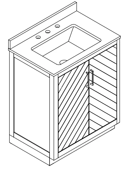 GLACIER BAY Huckleberry 24 Bath Vanity in Natural Oak with White Cultured Marble Top
