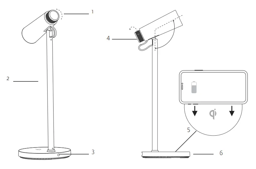 thesource Desk Lamp With Wireless Charging -