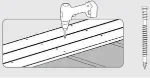 FIG 10 INSTALL DECK SCREWS INTO JOISTS