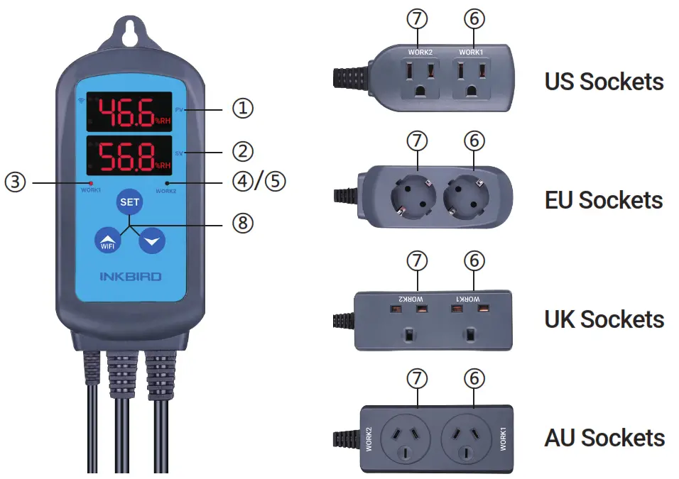 INKBIRD IHC 200 WIFI Humidity Controller - fig