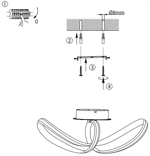 LeuchtenDirekt 18431 55 LS MELINDA LED Ceiling Light - Figure 2