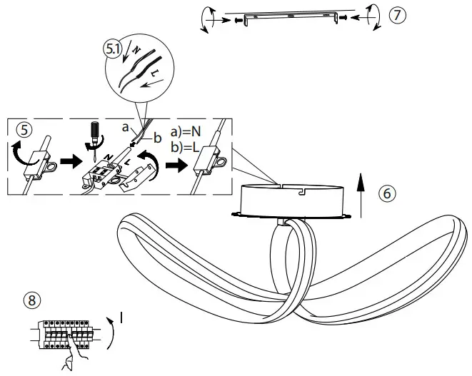 LeuchtenDirekt 18431 55 LS MELINDA LED Ceiling Light - Figure 3