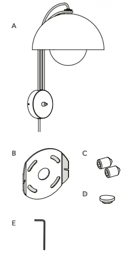 Tradition Flowerpot VP8 Wall Lamp Gray Beige -