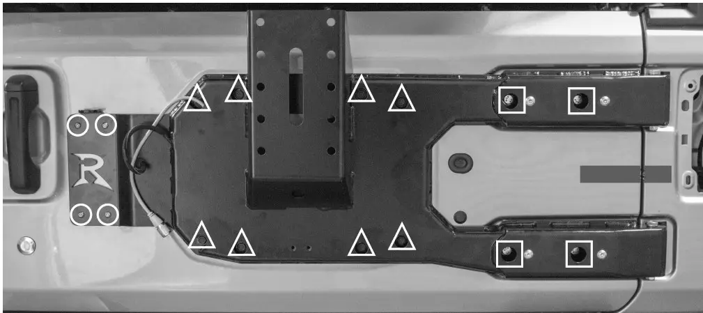 RUSTY S OFF ROAD PRODUCTS JBJL6767 2018 and Later JL Tire Carrier - Installation Instructions 18